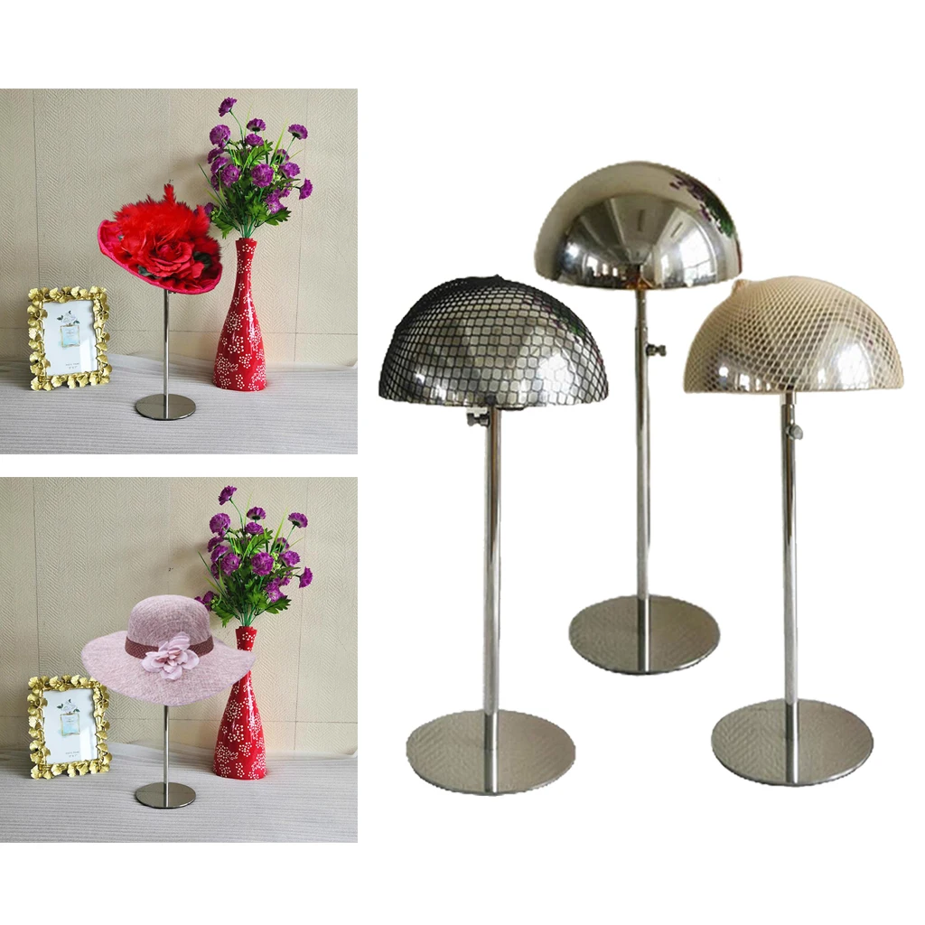 

Freestanding Dome Sun Fisherman Hats Display Stand Organizer Shelf Wigs Display Stand Rack