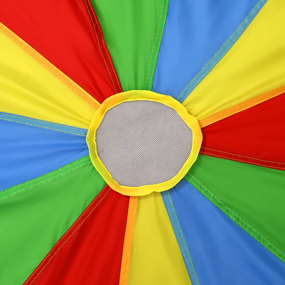 

Toyvian Kids Play Parachute Rainbow Umbrella Kindergarten Early Education Plaything for Party Sports Group Activities (3.6 Meter