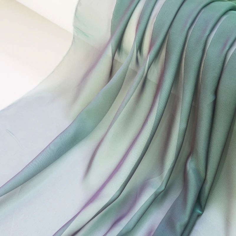 Супертонкая двухцветная шифоновая Марля 100 см * 148 мягкая танцевальная свадебная