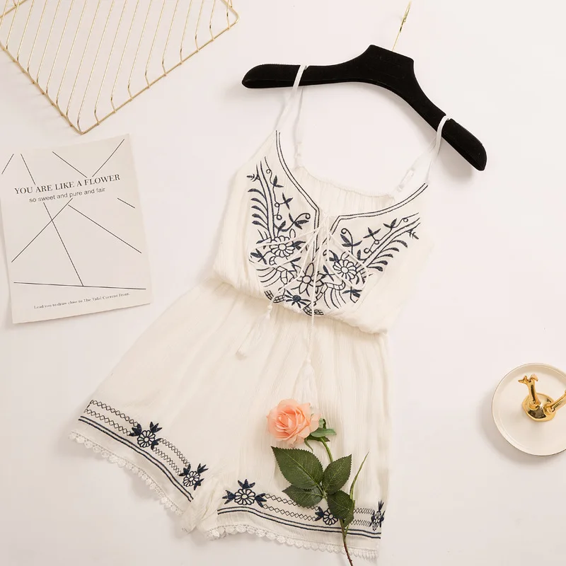 Летняя одежда женский модный сексуальный комбинезон с v-образным вырезом и