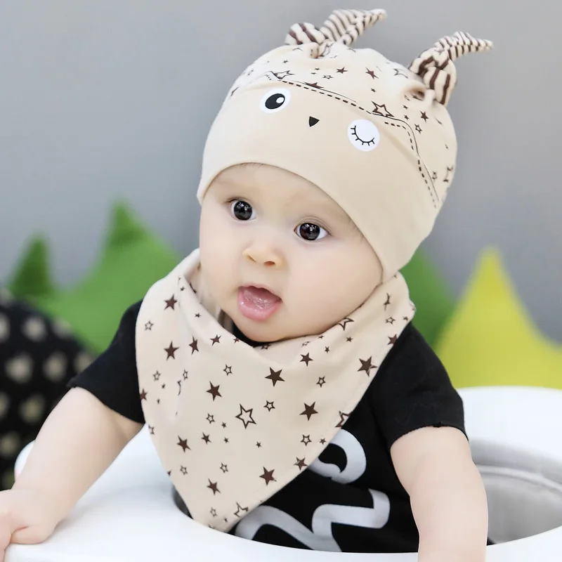 Размер от 6 до 24 месяцев сова с рисунком звезды шапочка для новорожденного малыша