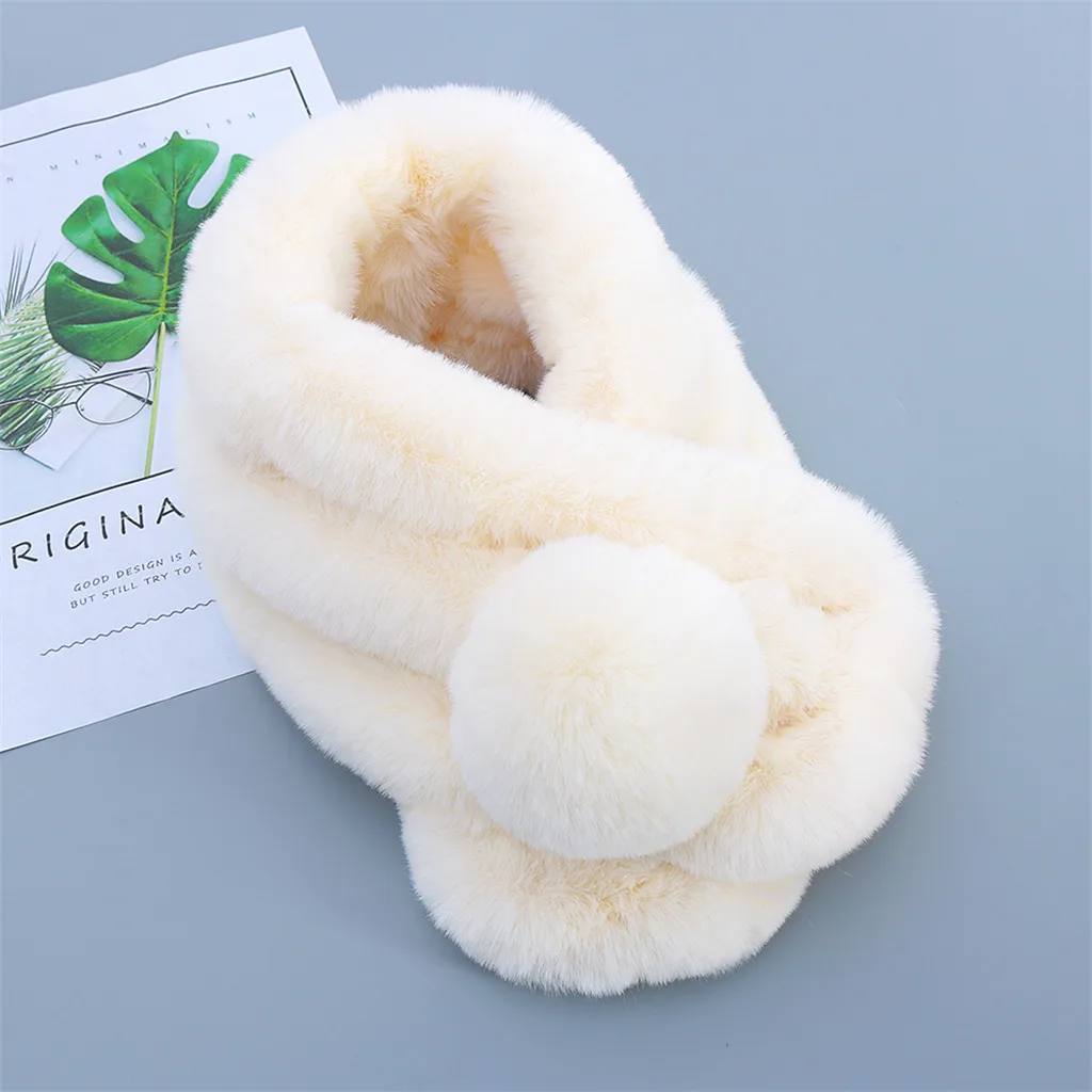 Однотонный шерстяной полушарф верхняя одежда нагрудник из искусственного меха