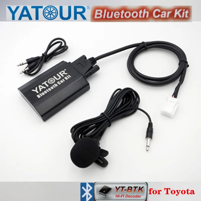 Автомобильная аудиосистема Yatour BTK, Bluetooth-комплект для Toyota Lexus Avensis Corolla 2003-2013, цифровой музыкальный переходник, mp3-плеер Aux 6 + 6 контактов, стерео