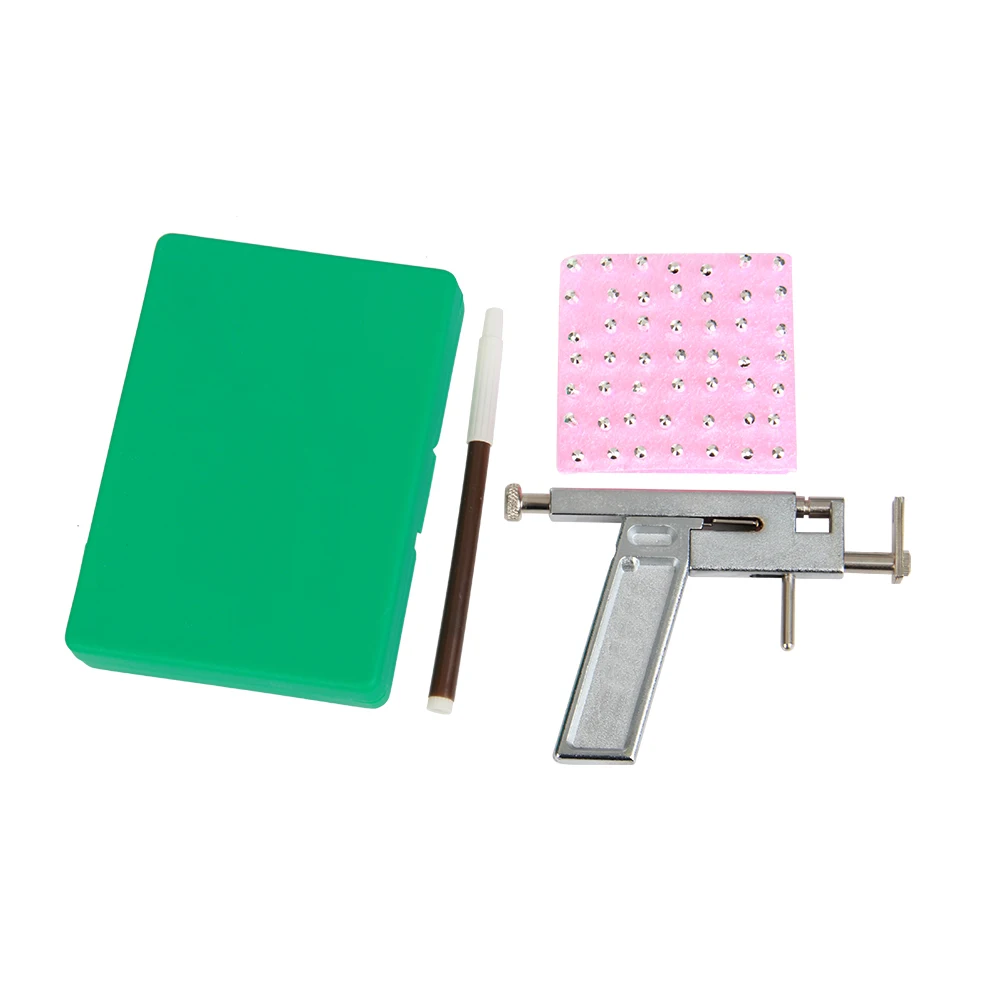 1 комплект Нержавеющая сталь ушами носом пупком младенца тела пирсинг пистолет с