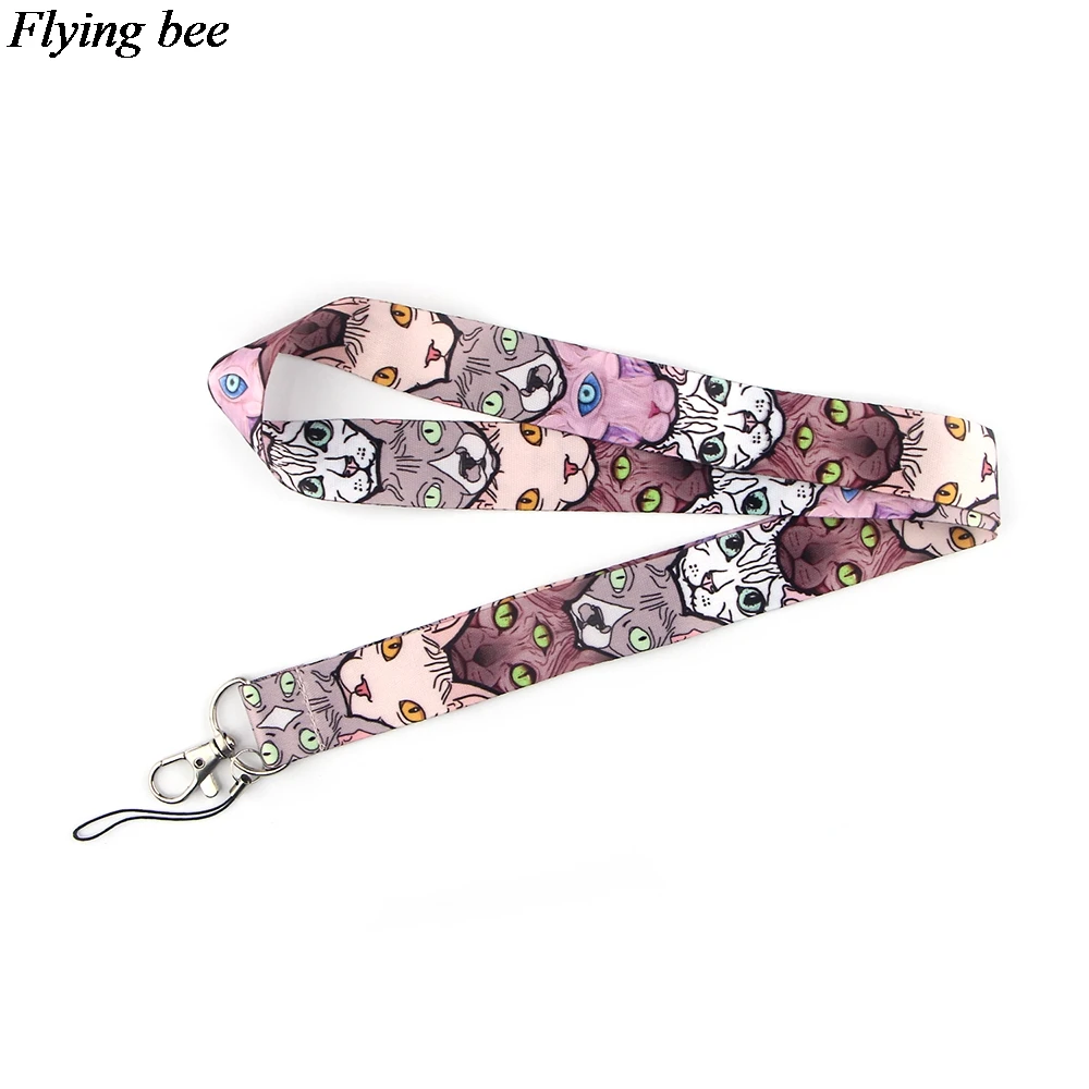 Flyingbee мультфильм кошка животные КЛЮЧИ ID карта тренажерный зал Мобильный телефон