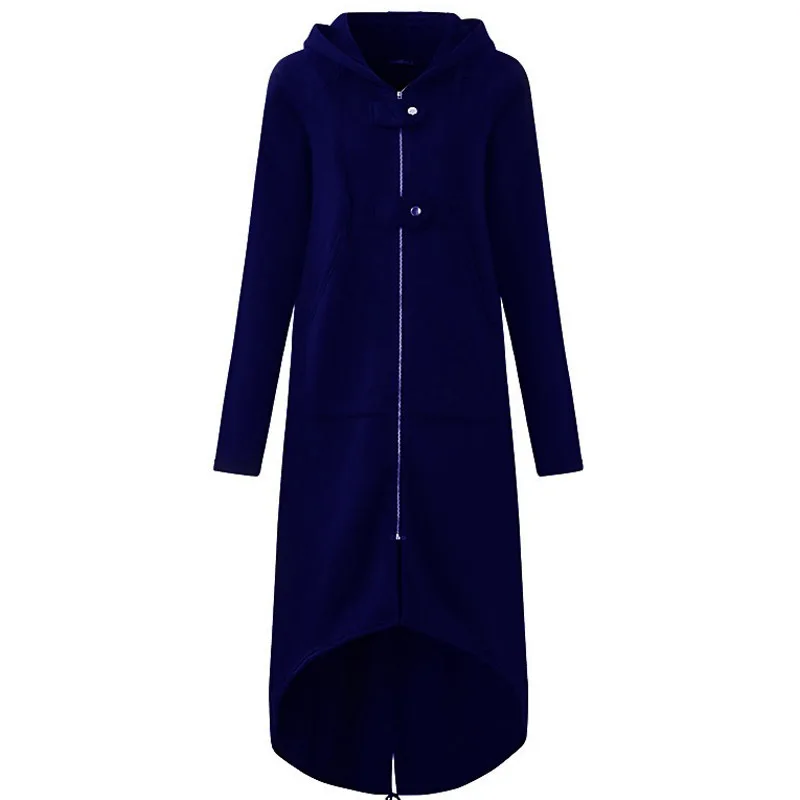 Модная женская ветровка однотонная куртка с капюшоном и асимметричным подолом