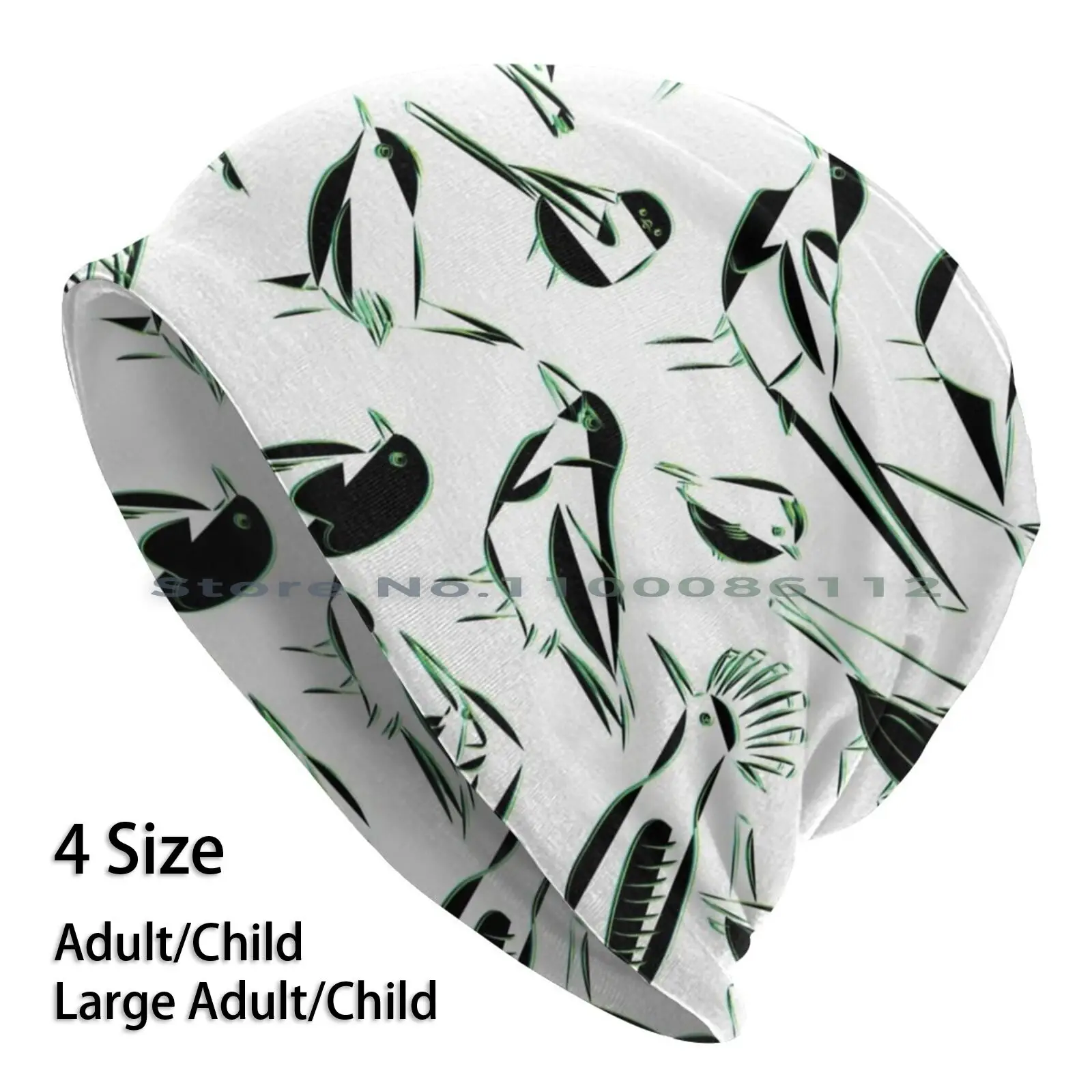 

Birds-Abstract Black / Green Beanies Knit Hat Crow Great Tit Hoopoe Northern Lapwing Birds Nature Animals Abstract
