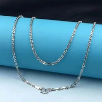 pt950 pure platinum 950 chain shiny elegnat o link necklace best gift