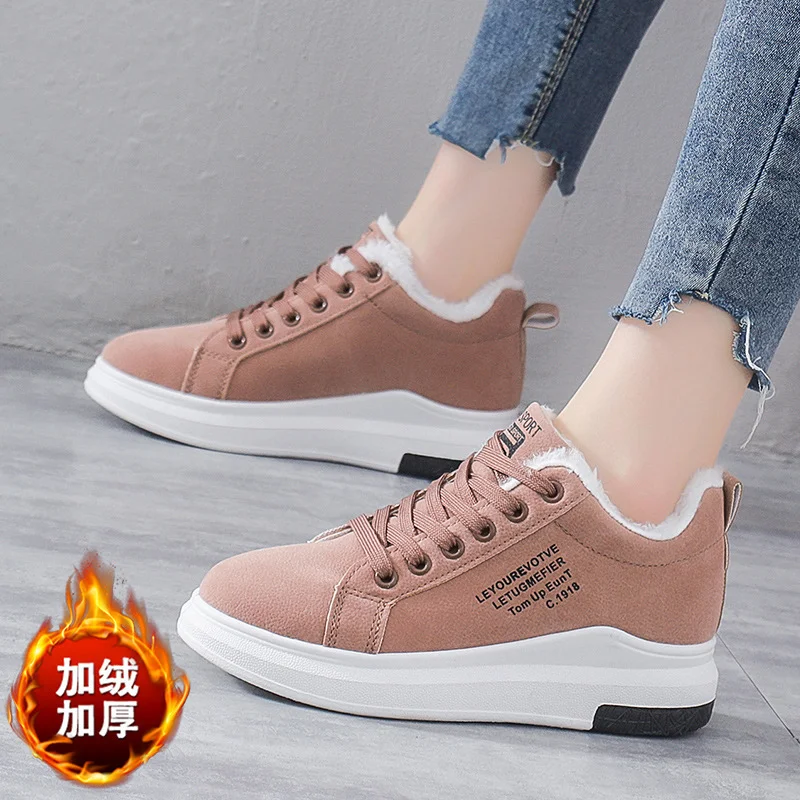 

Women's Shoes Winter Women Boots Warm Fur Plush Lady Casual Shoes Lace Up Fashion Sneakers Zapatillas Mujer Platform Snow Boots