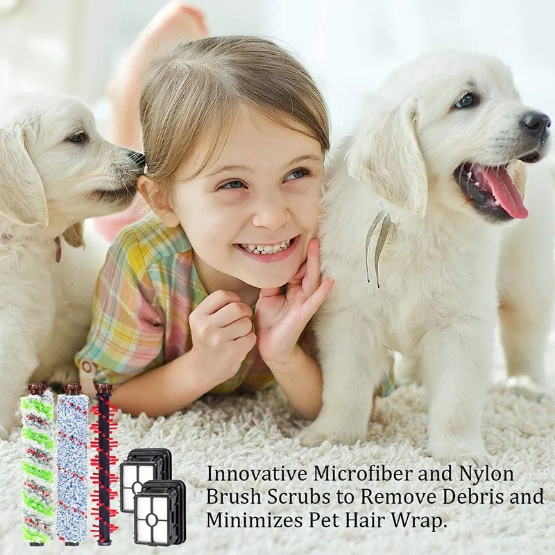 

Compatible with for Bissell 1866 CrossWave Vacuum Cleaner Multi Surface Brush Roll/Area Rug Brush Roll& Vacuum Filter