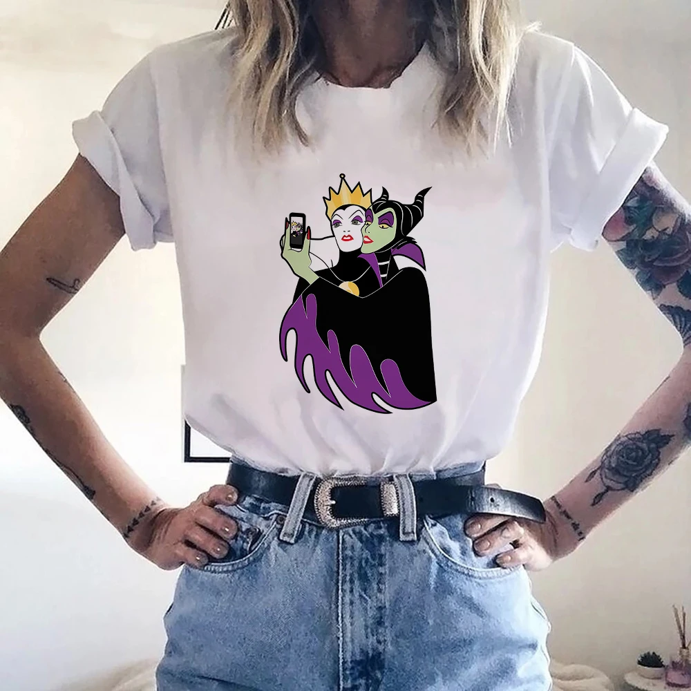 

Snow Queen Graphic Women T-Shirts Casual Leisure Modern Tshirt Clothing Disney Villain Basic Streetwear Cartoon Tee Shirt