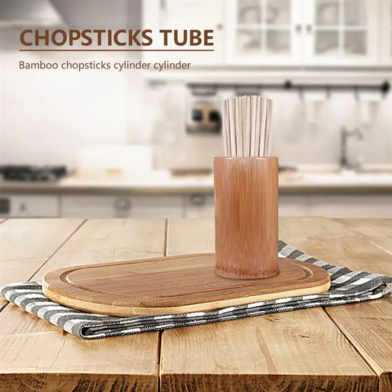 

Chopsticks Holder Bamboo Chopstick Barrel Durable Organizer Drying Rack Tableware Utensil Storage Bucket Kitchen Supplies