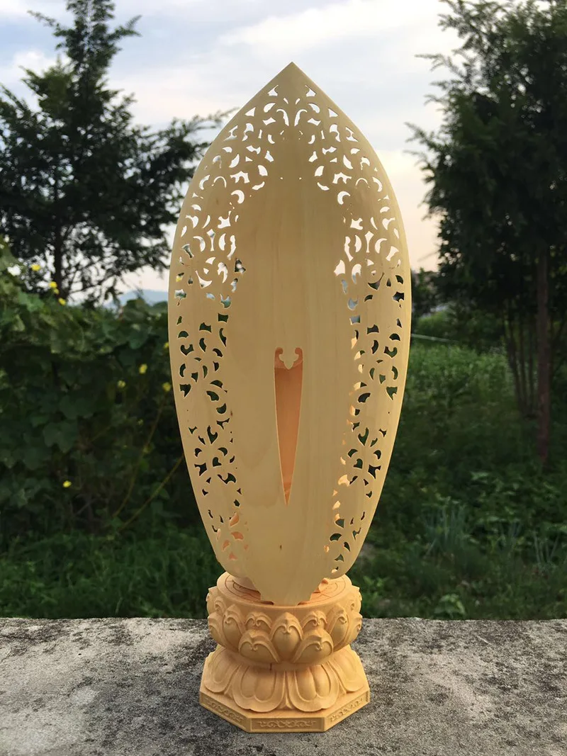 Статуя Будды из бокса резной Лотос авалокистевара деревянное ремесло домашняя