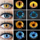 Цветные контактные линзы EYESHARE для косплея для глаз, 2 шт., контактные линзы с синими и желтыми контактами ed, контактные линзы для аниме, ежегодная красота, макияж, контактные линзы