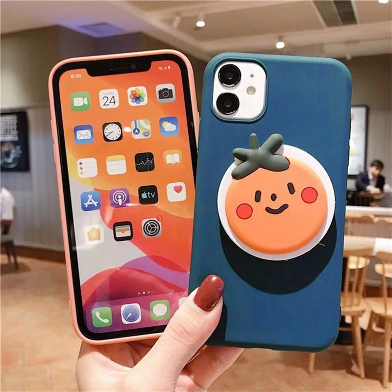 Чехол подставка с мультяшным зеркалом для макияжа Motorola Moto G8 Power G7 Play G6 Plus G5S G5 E6 E5 E4