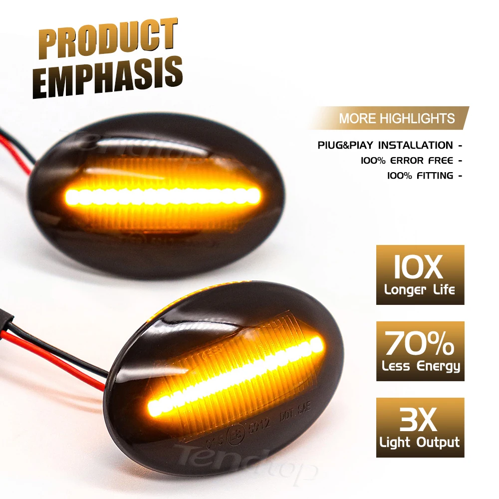 Для Ford Fiesta III IV MK3 MK4 KA Mondeo I MK1 Transit Tourneo MK6 MK7 светодиодный динамический поворотный