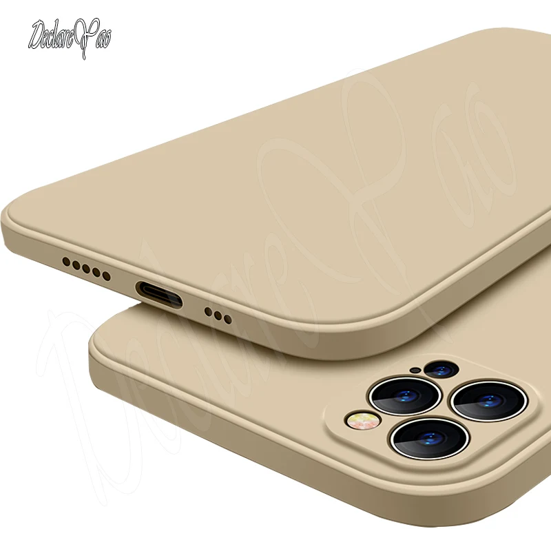 

13 Pro Case DECLARAYAO Original Ultra Slim Soft Coque For Apple iPhone 12 13 Pro Max Case Silicone Cover For iPhone 13 12 Mini