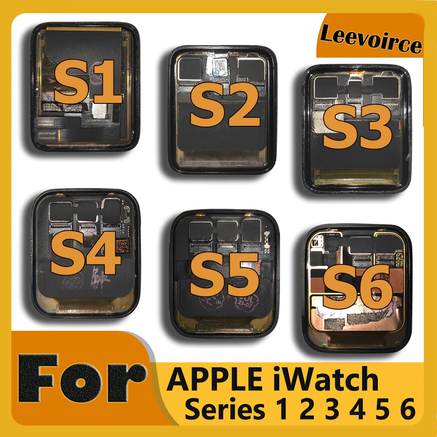 ЖК дисплей для Apple Watch серии 1 2 3 4 5 6 кодирующий преобразователь сенсорного экрана