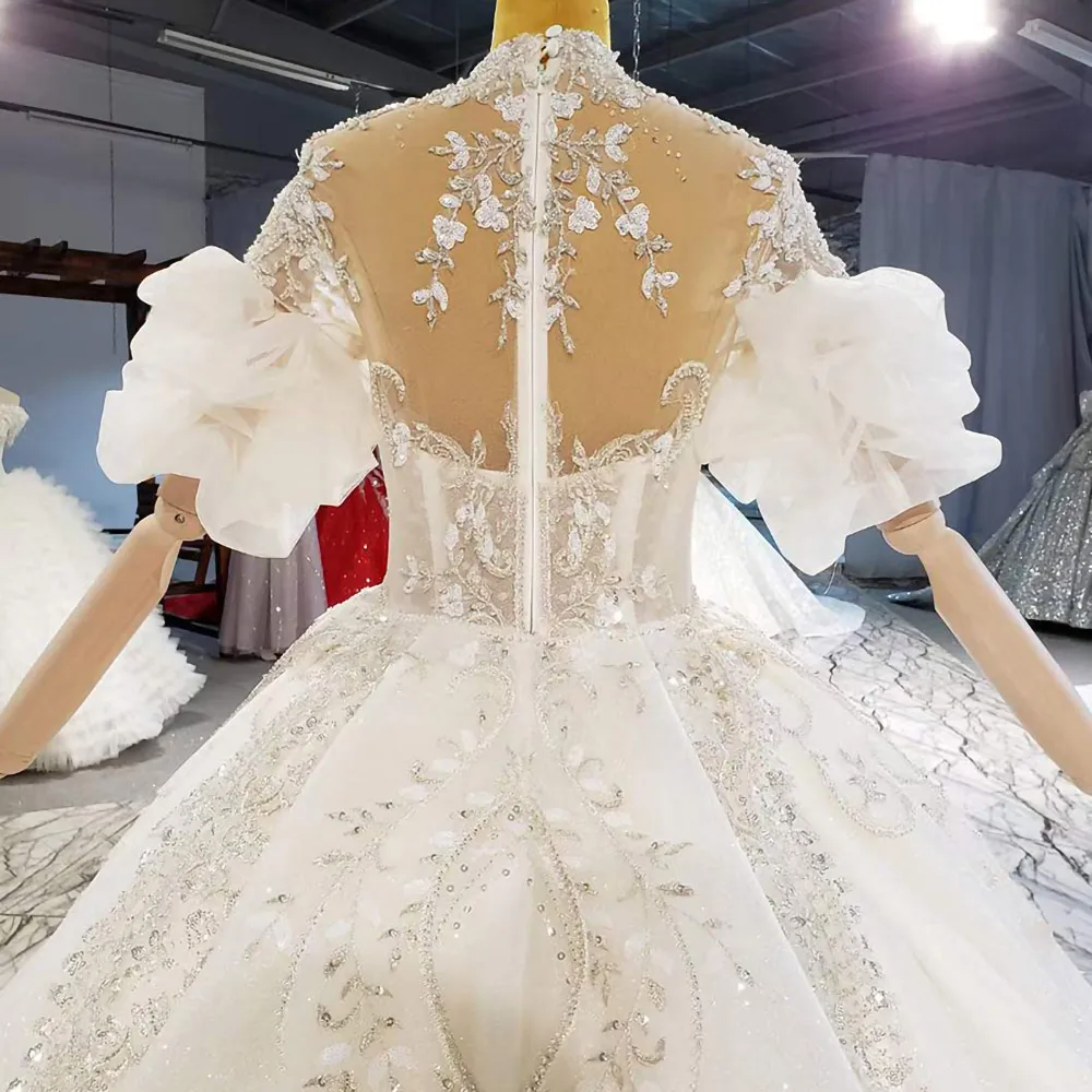AIJINGYU Gothic Ball Long Sleeve Gowns Peach Cheap Off White Special Dubai Muslim 2021 New Gown Gownes Wedding Clothes