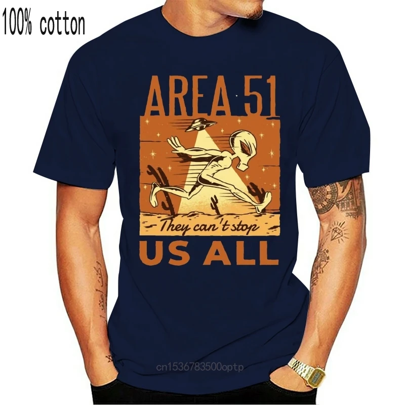 

Мужская забавная футболка New Area 51 Alien, дышащие топы, футболка