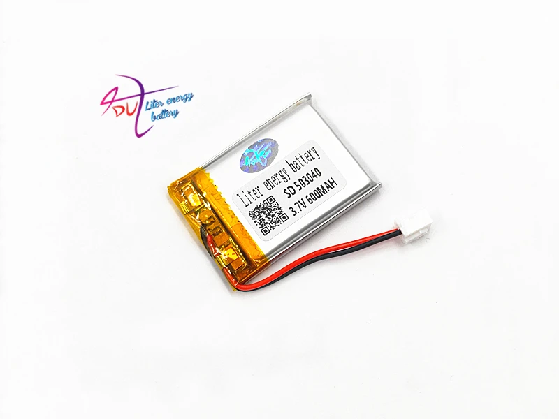 JST XH 2 54 мм 2pin разъем 503040 3 7 В 600 мАч литиевая полимерная аккумуляторная батарея для