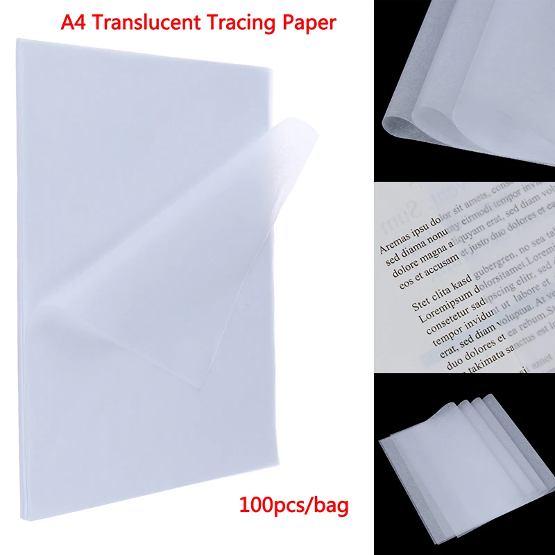 100 шт. A4 прозрачный отслеживания Бумага копия трансферная печать рисунка для