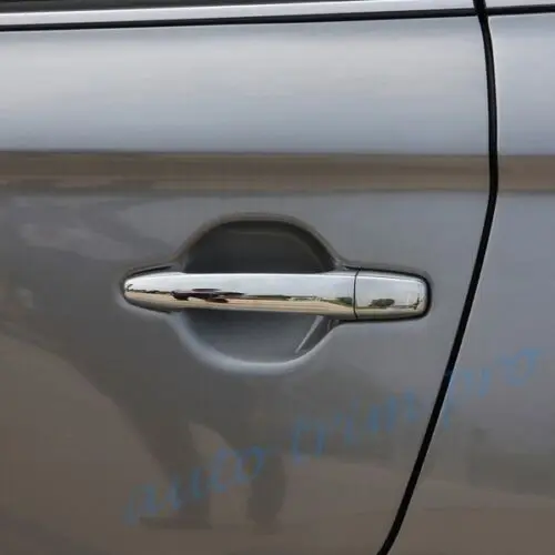 Хромированные дверные ручки защиты литье Крышка отделка Подходит для Mitsubishi Outlander