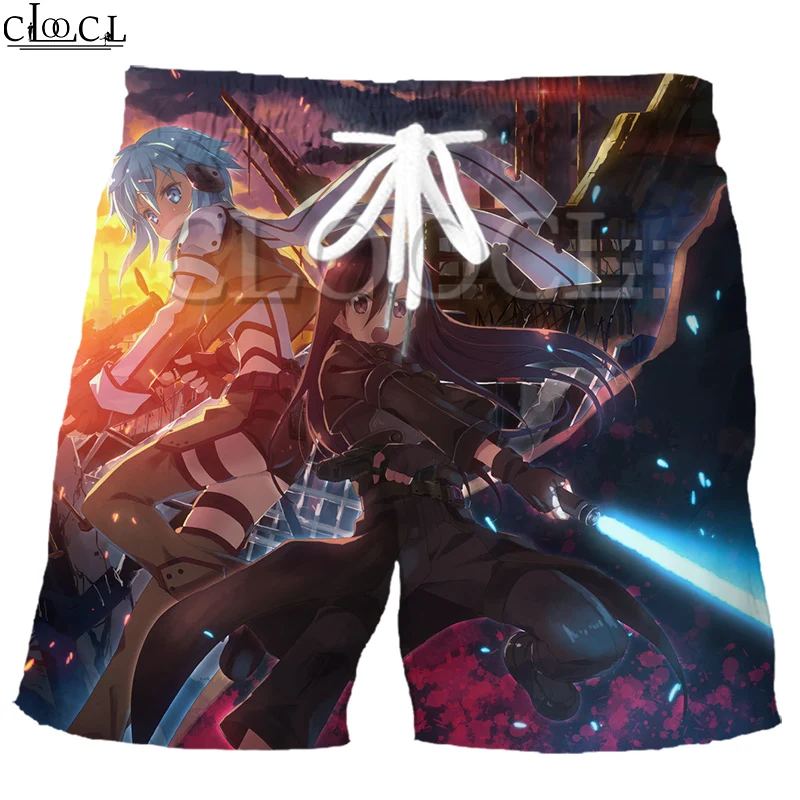 

CLOOCL Japanese Anime Sword Art Online Harajuku Shorts 3D Print Korean Version of Hip-hop New Fashion Trendy Wild