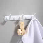 Настенная вешалка для одежды, черный, белый крючок для халата, ванной, кухни, сумка для полотенец, шляпы, вешалка для одежды, аксессуары для ванной комнаты