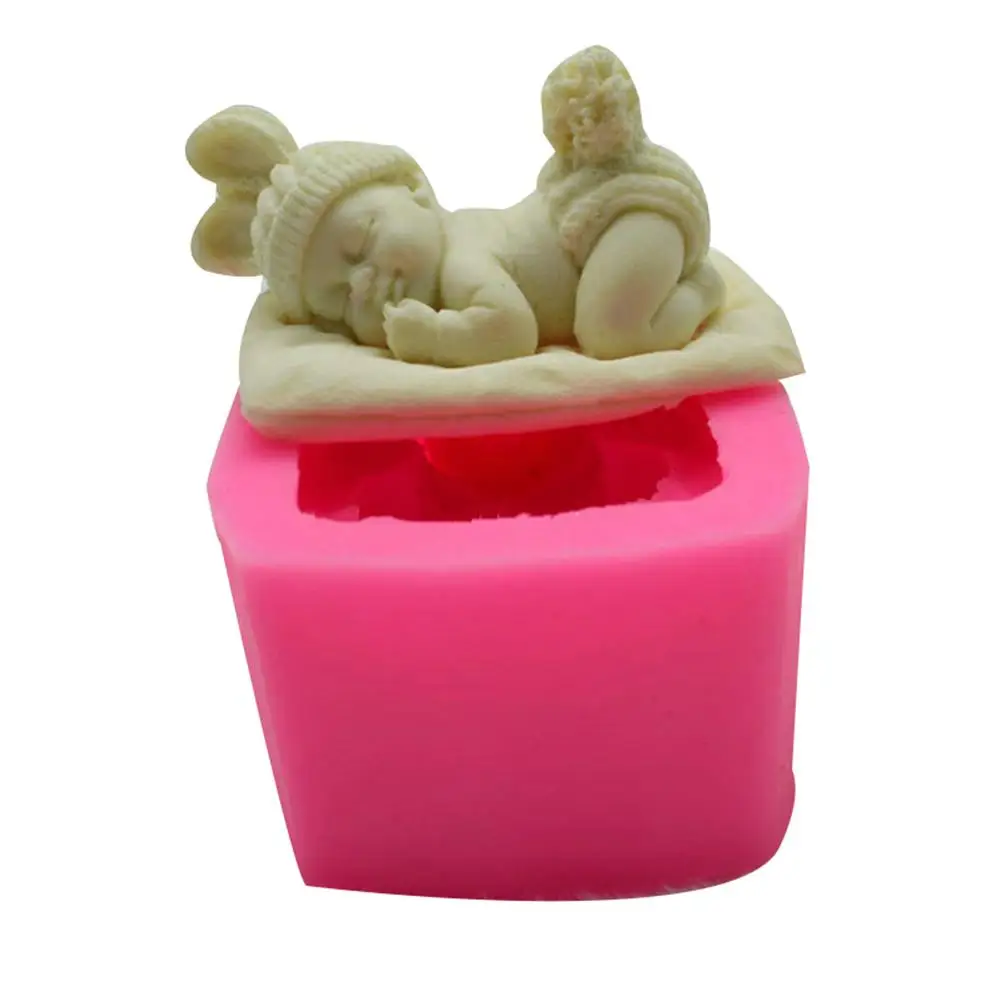 

Sleeping Baby Shape Silicone Mold Kitchen Baking Tool DIY Handmade Soap Fondant Cake Baking Silicone Mold