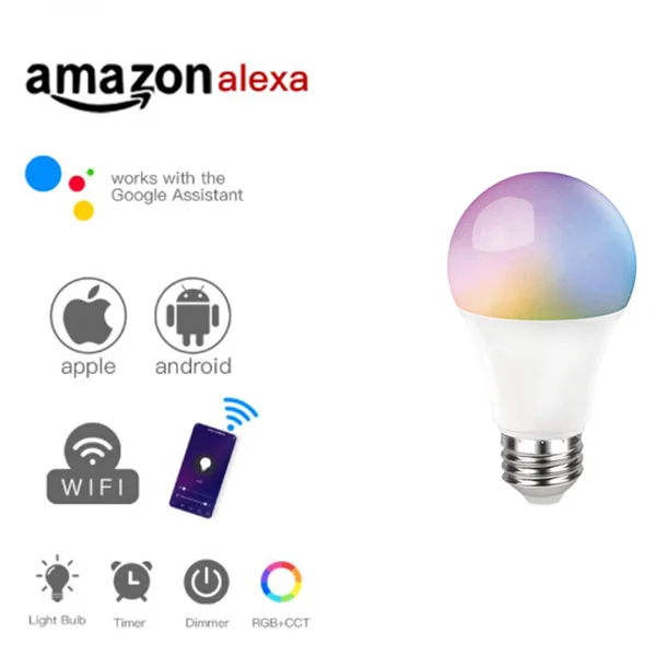 

EWeLink E27 E26 Led Bulb Dimmer Wifi Smart Light Bulbs Remote Control RGB CCT Led Color Changing Light Bulb Works With Alexa