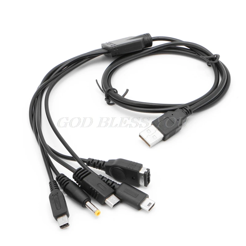 Зарядное устройство с USB-кабелем для Nintendo GBA SP WII U 3DS NDSL XL DSI PSP 5 в 1 Прямая поставка |