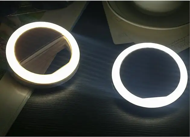 Новинка зажим Светодиодная лампа для селфи кольцо телефона Камера Портативный