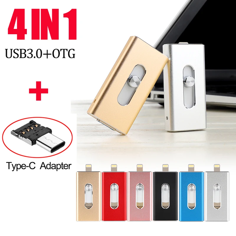 

For iPhone 7 iPad iPod iOS Android Phone Pen Drive 128GB 64GB 32GB 16GB 8GB OTG USB 3.0 Flash Drives HD Memory Stick Pendrive
