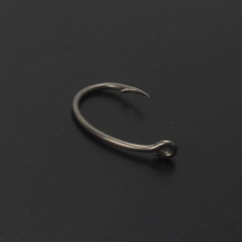 15pcs PTFE Coated High Carbon Stainless Steel Barbed Fish Hook With Eye X503 Fishing Accessories