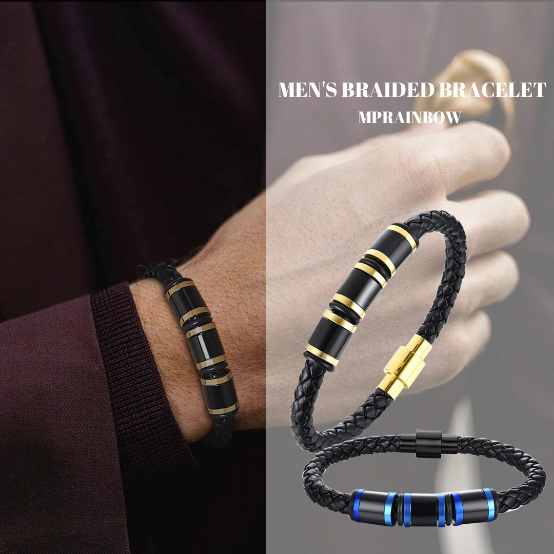 Прямая поставка роскошный мужской плетеный браслет для мужчин ювелирные изделия