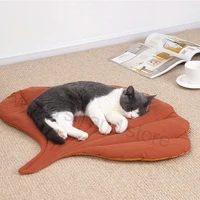 leaf shape soft dog bed mat soft crate pad machine washable mattress for large medium small dogs and cats kennel pad free ship