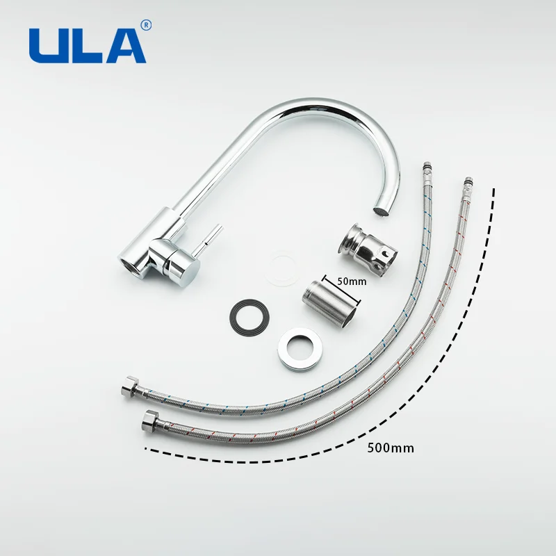 

ULA Stainless Steel Kitchen Faucets Electroplated Kitchen Tap Mixer Single Hole Handle Swivel 360 Degree Water Mixer Tap Kitchen