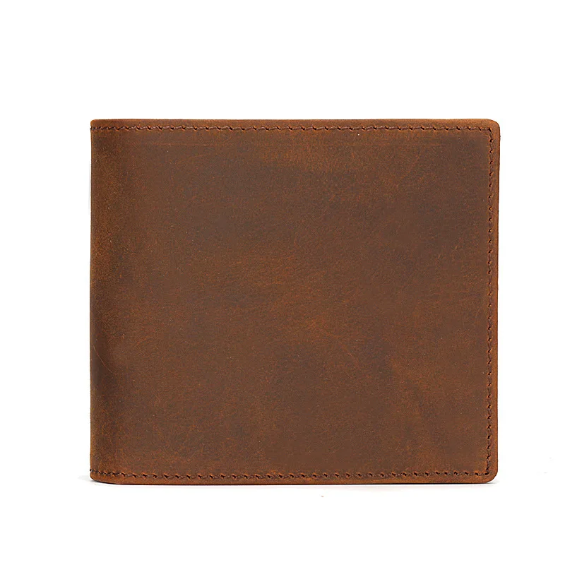 

Fashion Men's Wallet Real Leather Men's Short Business Wallet Layer Cowhide Widening Card Bag Solid Standard Wallets