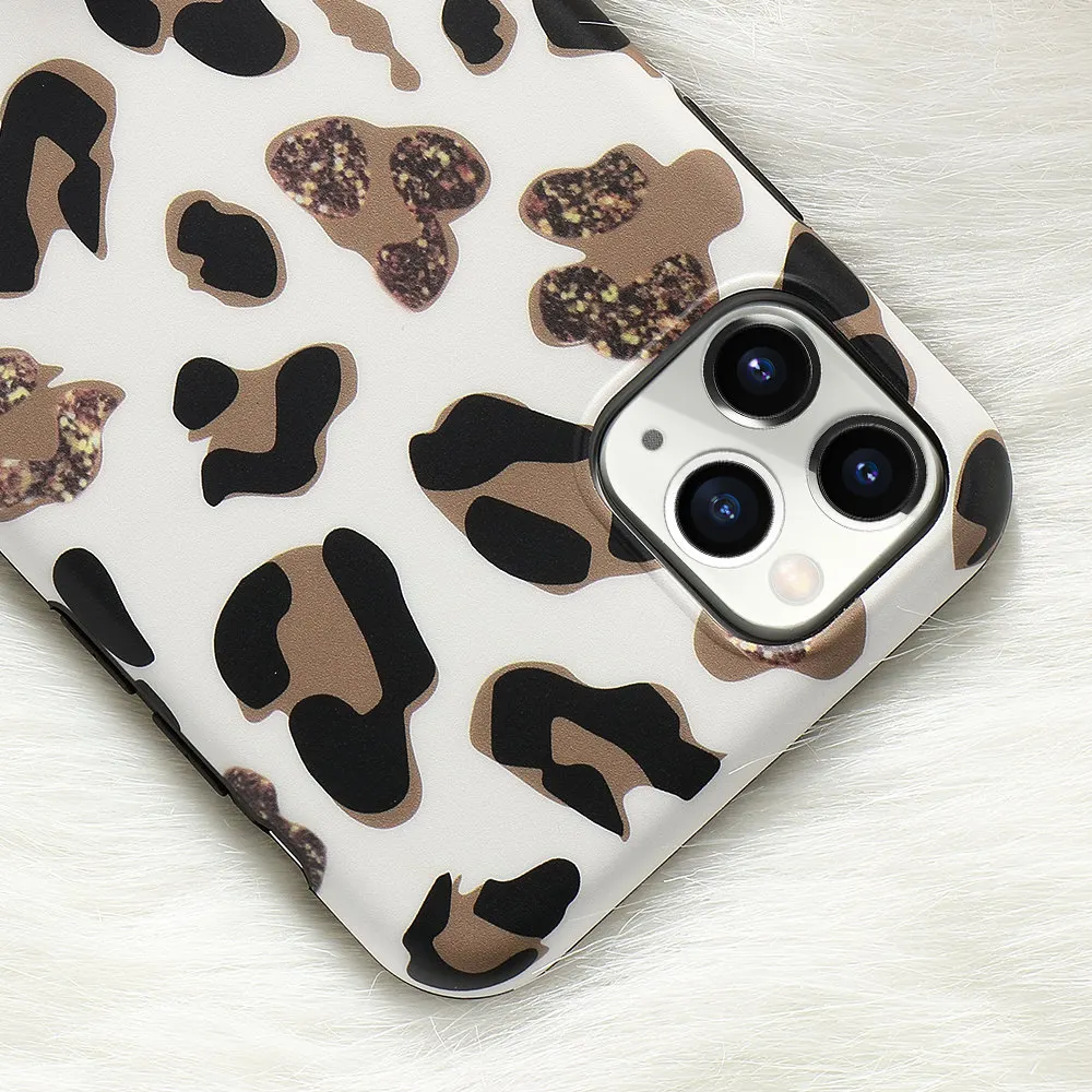 Мягкий Леопардовый чехол для IPhone 11 12 Pro Max X Xr Xs Mini ударопрочный силиконовый
