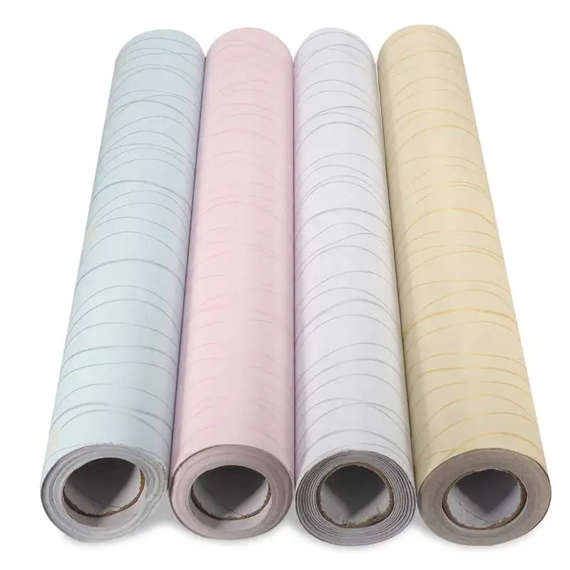 

Waterproof Wall Sticker Modern Stripe Paper Wallpaper Roll Self Adhesive Stick Wall Covering Background 45x100cm Universal