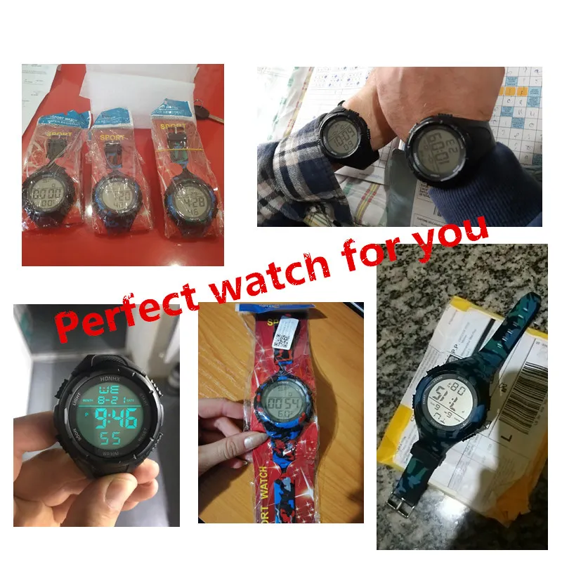 Часы наручные мужские светодиодные Модные Аналоговые Цифровые Спортивные в