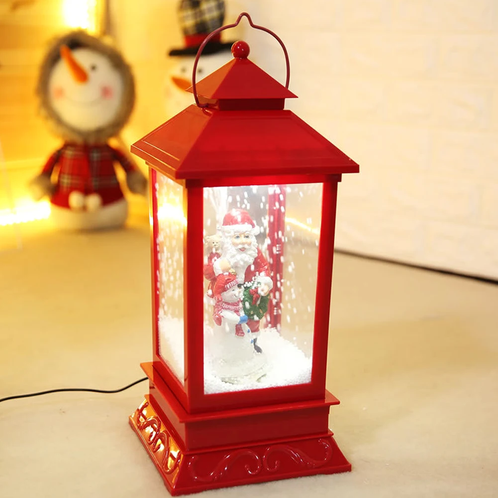 

Snow Globe Festival LED Light Holiday Ornaments Home Christmas Decoration Music Box Party ABS Portable Outdoor Kid Gift