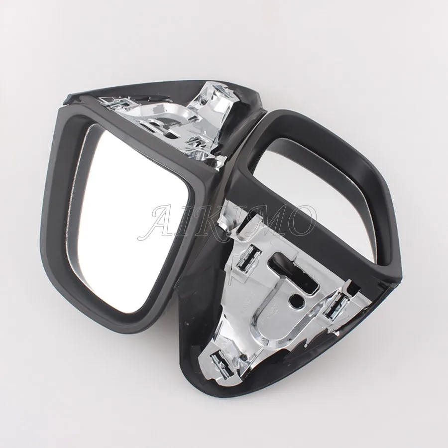 Черные и хромированные мотоциклетные боковые зеркала заднего вида подходит для