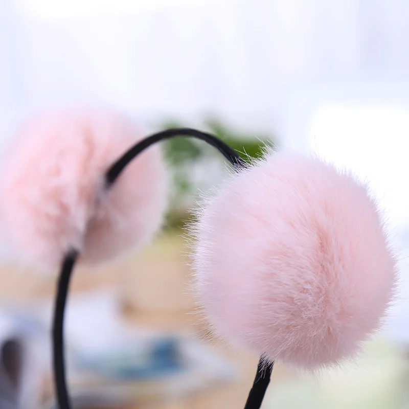 Аксессуар для волос ободок девочек с плюшевыми шариками на рождество |