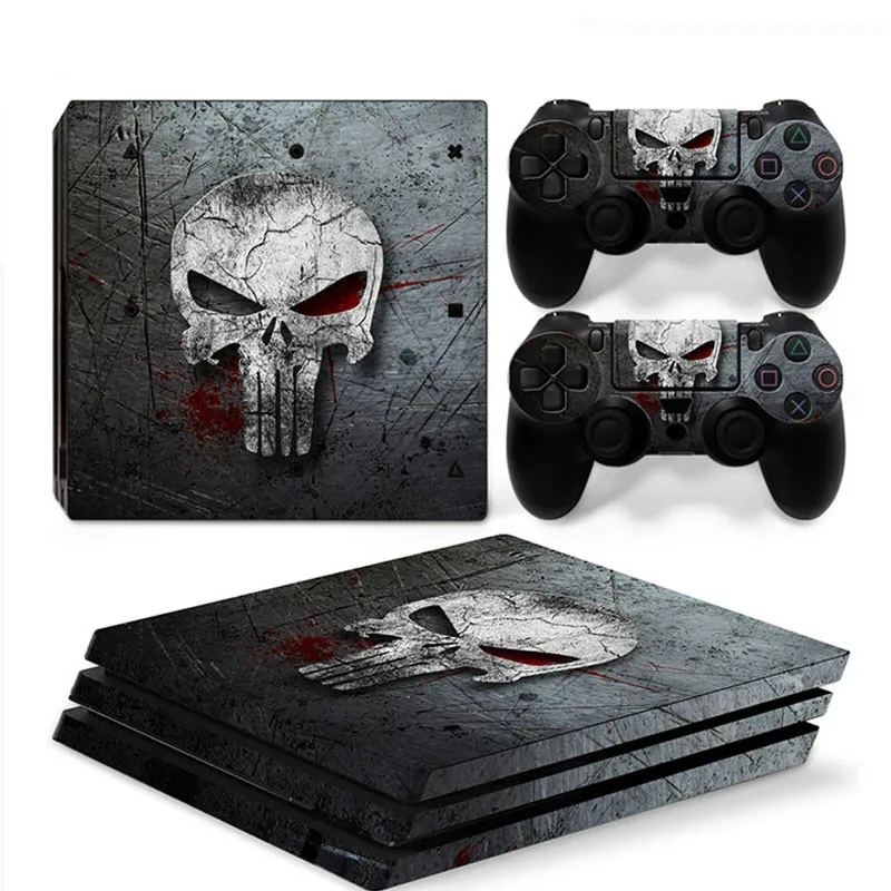 Виниловая наклейка для консоли PS4 Pro + на 2 контроллера игровых аксессуаров Sony