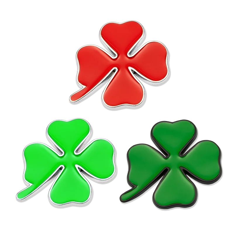 Стайлинг четырехлистного клевера 3D металлическая наклейка-эмблема для Skoda Chevrolet