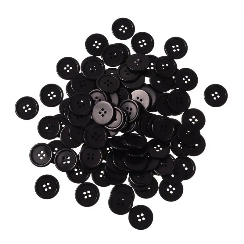 50 шт./компл. Ретро Смола черная кнопка Декор для шитья ремесла Одежда Пальто DIY Muppet