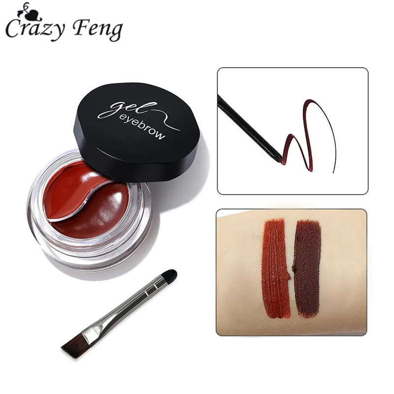 Двухцветный порошковый уплотнитель для бровей Набор теней водостойкий штамп