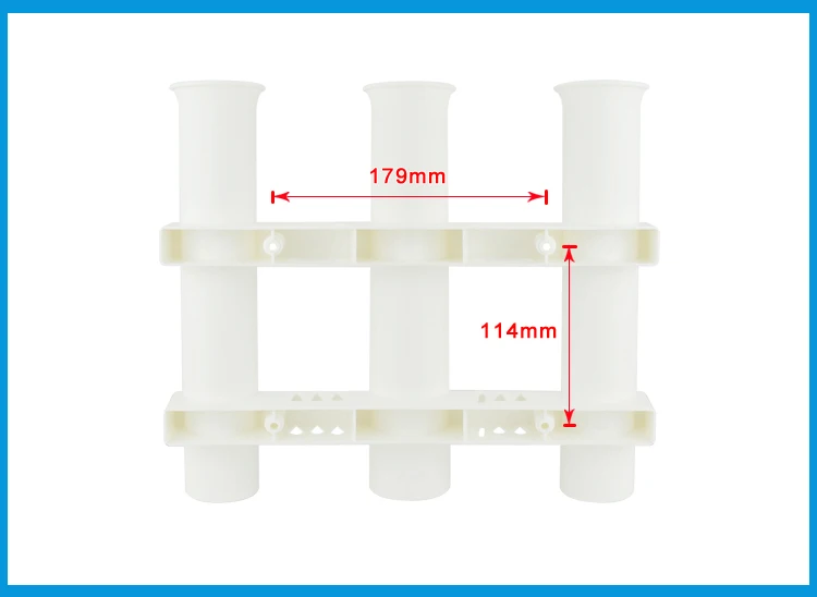 2X 3 Tubes Link White ABS plastic fishing rod racks holder rack socket for boat marine box kayak yacht | Спорт и развлечения